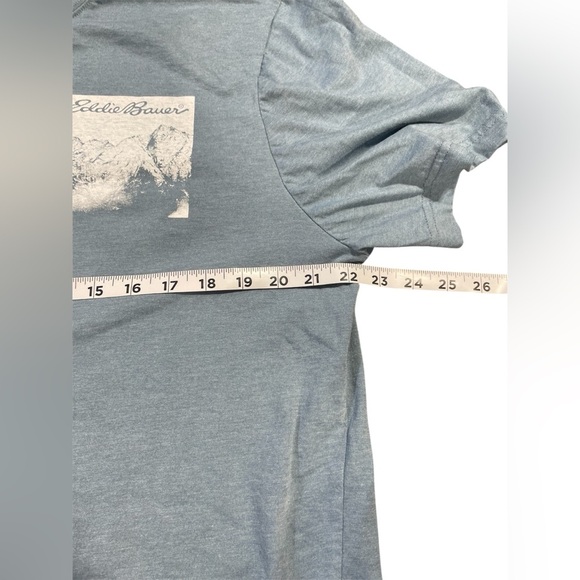 Eddie Bauer Blue “Live Your Adventure” Graphic Short Sleeve Shirt XL Men’s GUC - Picture 2 of 12